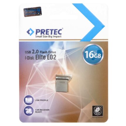 Pretec Elite E02 USB 2.0 Flash Memory - 16GB - نقره ای (گارانتی فراگامان)
