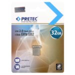 Pretec Elite E02 USB 2.0 Flash Memory - 32GB - نقره ای (گارانتی فراگامان)