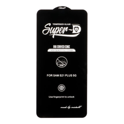 محافظ صفحه نمایش شیشه ای Samsung Galaxy S21 Plus - Full Cover Super D Mietubl - ESD - مشکی (بدون پک) - NTC ORG