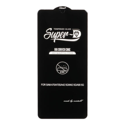 محافظ صفحه نمایش شیشه ای Samsung Galaxy A70 / A70S / A42 / M42 - Full Cover Super D Mietubl - ESD - مشکی (بدون پک) - NTC ORG