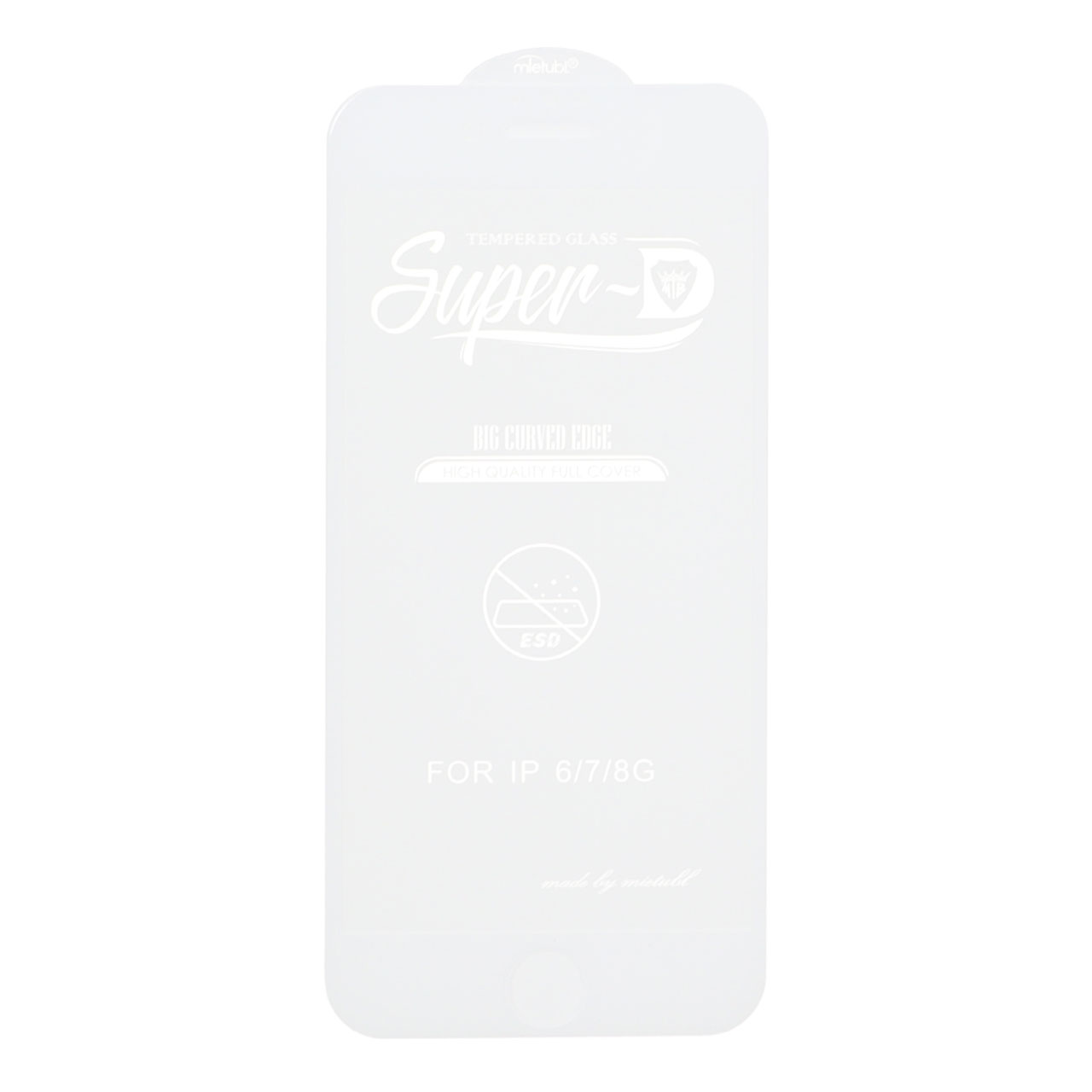 1542034 محافظ صفحه نمایش شیشه ای Apple iPhone 6 / iPhone 7 / iPhone 8 / iPhone SE (2020) / SE (2022) - Full Cover Super D Mietubl - ESD - سفید (بدون پک) - NTC ORG - تصویر 1