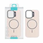قاب طرح سیلیکون Magsafe پاستیلی Apple iPhone 16 - کرم (پک دار)
