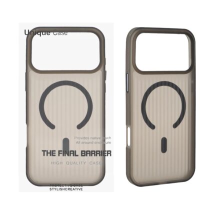 قاب اورجینال Unique Case کرکره ای مات MagSafe مدل Apple iPhone 17 Pro Max - دودی (پک دار)