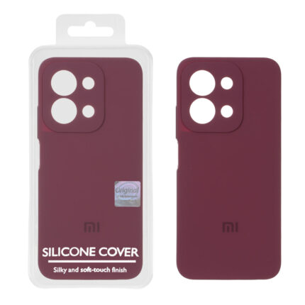 قاب سیلیکونی پاک کنی اورجینال Master Quality مدل Xiaomi Redmi 15C / Poco C85 - زرشکی (پک دار)