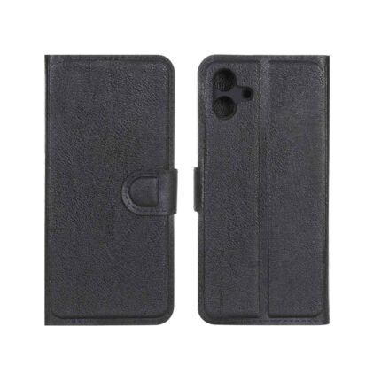 کیف موبایل چرمی مگنتی محافظ لنزدار Samsung Galaxy A07 - مشکی