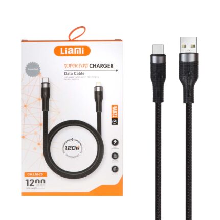 کابل شارژ PD و فست Liami Type-C مدل CA.LM-70 120W - مشکی (گارانتی شش ماهه شرکتی)