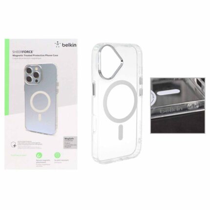 قاب اورجینال belkin شفاف Magsafe مدل Apple iPhone 17 (پک دار)
