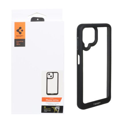 قاب اورجینال Spigen مدل Samsung Galaxy A22 4G / M22 / M32 4G / F22 - شفاف مشکی