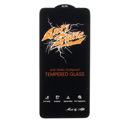 محافظ صفحه نمایش شیشه ای Full Cover Anti Static ALFA مدل Xiaomi Redmi Note 13 4G / Poco M7 Pro 5G