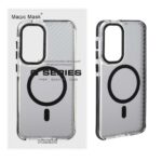 قاب اورجینال Q Series پشت کربن MagSafe مدل Samsung Galaxy S25 FE - مشکی (پک دار)