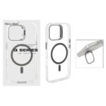 قاب اورجینال Q Series Bracket کریستالی Magsafe لنز استندشو Apple iPhone 16 - خاکستری (پک دار)
