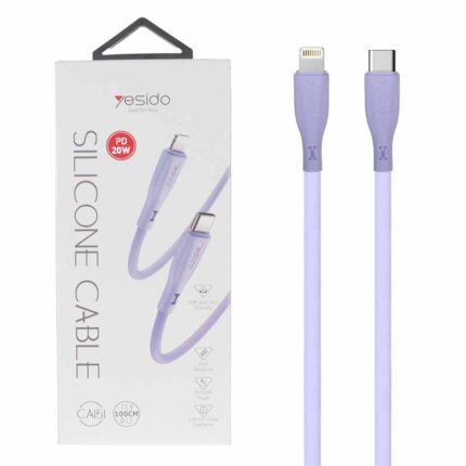 کابل شارژ PD و فست Yesido Type-C to Lightning مدل CA151 - یاسی (گارانتی 12 ماه تعویض نیکان همراه)