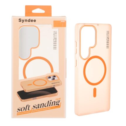 قاب اورجینال Syndee پشت مات MagSafe مدل Samsung Galaxy S25 Ultra - نارنجی (پک دار )