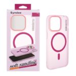 قاب اورجینال Syndee پشت مات MagSafe مدل Apple iPhone 13 Pro - سرخابی (پک دار )