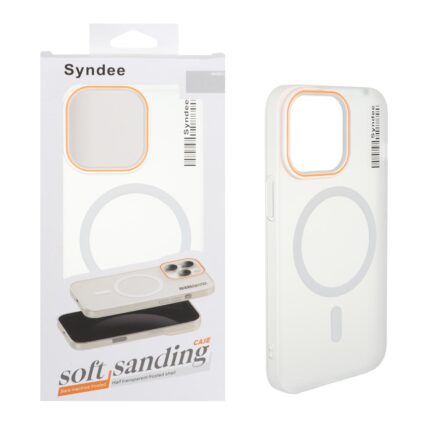قاب اورجینال Syndee پشت مات MagSafe مدل Apple iPhone 13 Pro - سفید (پک دار )