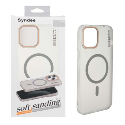قاب اورجینال Syndee پشت مات MagSafe مدل Apple iPhone 12 Pro Max - خاکستری (پک دار )