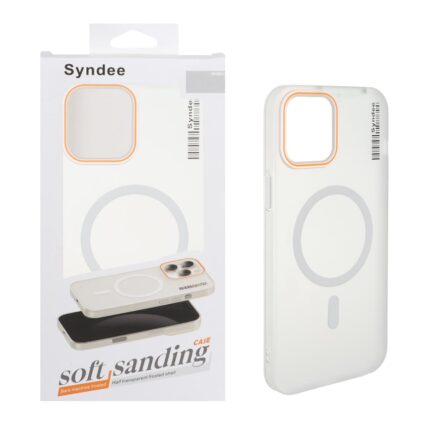 قاب اورجینال Syndee پشت مات MagSafe مدل Apple iPhone 12 Pro Max - سفید (پک دار )