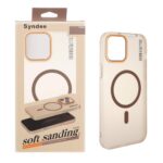 قاب اورجینال Syndee پشت مات MagSafe مدل Apple iPhone 12 Pro Max - صحرایی (پک دار )