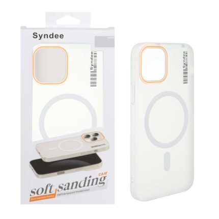 قاب اورجینال Syndee پشت مات MagSafe مدل Apple iPhone 12 Pro / iPhone 12 - سفید (پک دار )