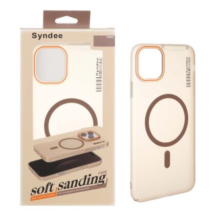 قاب اورجینال Syndee پشت مات MagSafe مدل Apple iPhone 11 Pro Max - صحرایی (پک دار )
