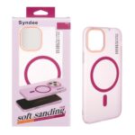 قاب اورجینال Syndee پشت مات MagSafe مدل Apple iPhone 11 Pro - سرخابی (پک دار )