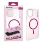 قاب اورجینال Syndee پشت مات MagSafe مدل Apple iPhone 11 - سرخابی (پک دار )
