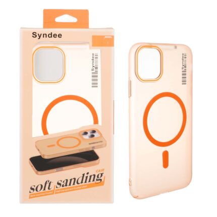 قاب اورجینال Syndee پشت مات MagSafe مدل Apple iPhone 11 - نارنجی (پک دار )