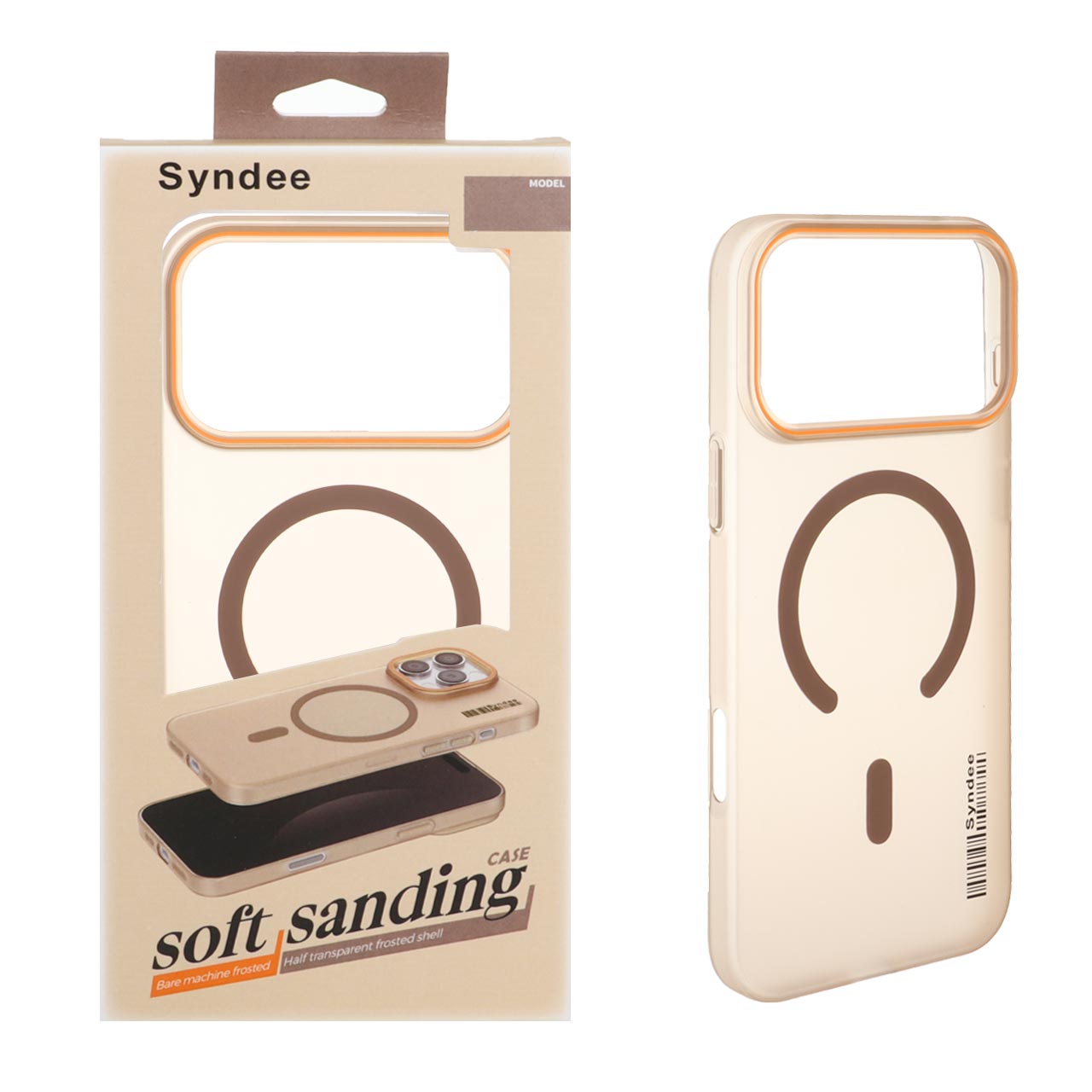 1563236 قاب اورجینال Syndee پشت مات MagSafe مدل Apple iPhone 17 Pro Max - صحرایی (پک دار ) - تصویر 1