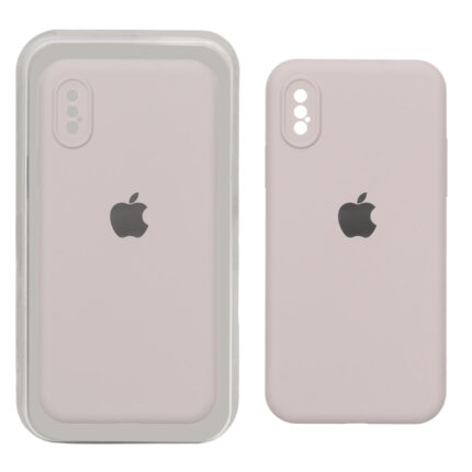 قاب سیلیکونی پاک کنی اورجینال Master Quality مدل Apple iPhone X / iPhone XS - خاکی (پک دار)