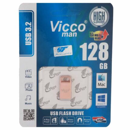 (گارانتی مادام‌العمر رایانه نوین سگال) رزگلد Vicco man VC374 USB3.2 Flash Memory - 128GB