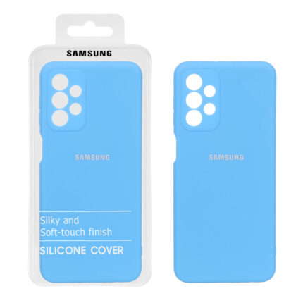 قاب نیو سیلیکون محافظ لنزدار RFF مدل Samsung Galaxy A23 - آبی (پک دار)