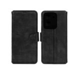 کیف موبایل چرمی مگنتی محافظ لنزدار Xiaomi Redmi A5 / Poco C71 - مشکی کد 1