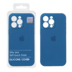 قاب سیلیکونی پاک کنی اورجینال Master Quality مدل Apple iPhone 15 Pro Max - آبی کاربنی (پک دار)