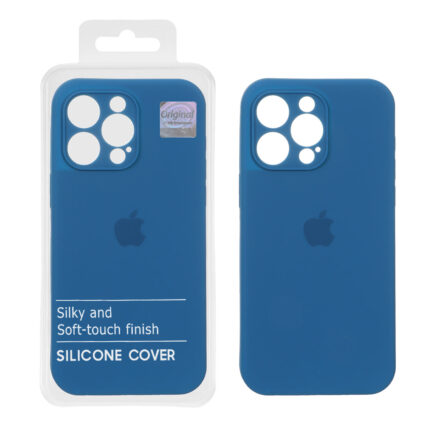 قاب سیلیکونی پاک کنی اورجینال Master Quality مدل Apple iPhone 15 Pro Max - آبی کاربنی (پک دار)