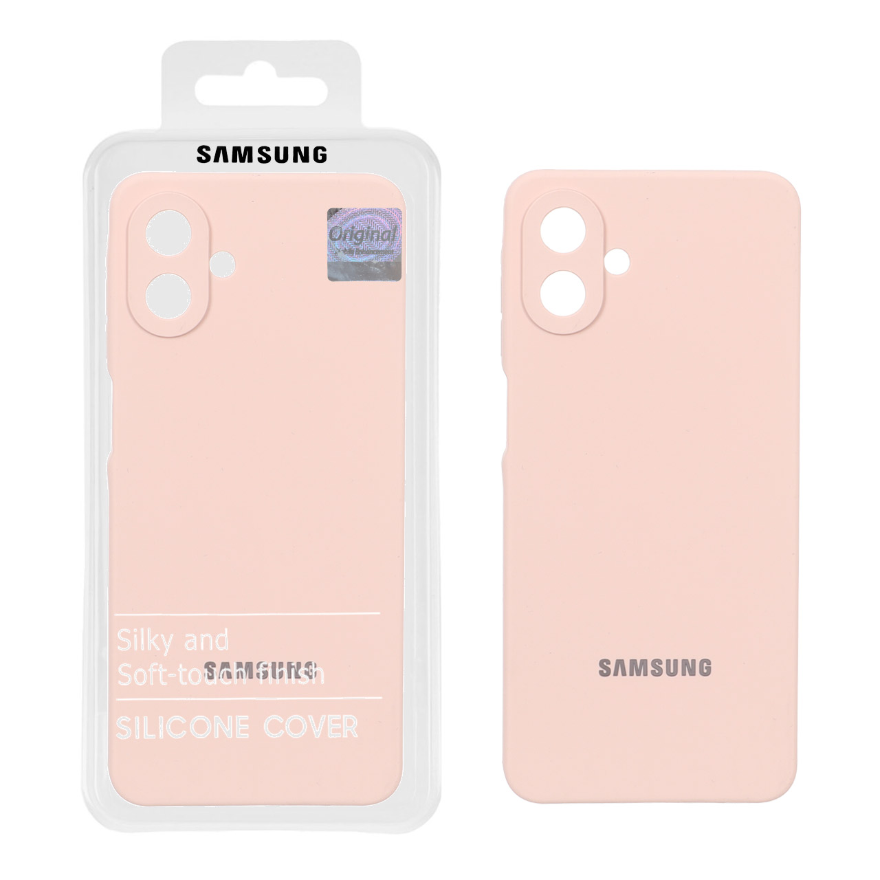 1575158 قاب سیلیکونی پاک کنی اورجینال Master Quality مدل Samsung Galaxy A07 - کرم نارنجی (پک دار) - تصویر 1