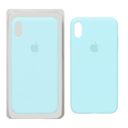 قاب سیلیکونی پاک کنی اورجینال Apple iPhone X Max / iPhone XS Max - فیروزه ای (پک اصلی)