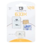 سفید (گارانتی مادام‌العمر شرکت آی تین) TRUEBYTE microSDXC & adapter U3 Class 10 633X -95MB/s - 128GB