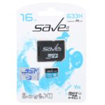 (گارانتی مادام العمر شرکت آی تین) Save it microSDHC & adapter U1 Class 10 633X -95MB/s - 16GB مشکی آبی