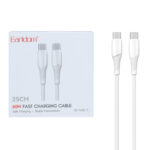 کابل شارژ فست پاوربانک Earldom Type-C To Type-C مدل EC-163C-C - سفید