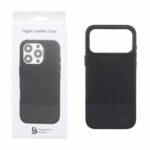 قاب اورجینال Vegan Leather Case چرمی دو تکه Apple iPhone 17 Pro Max - مشکی (پک دار) - MPS