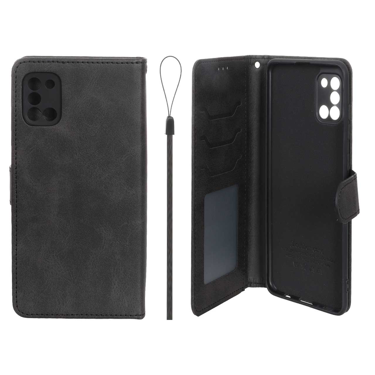 1584786 کیف موبایل مگنتی درجه یک داخل خز MNC Plus مدل Samsung Galaxy A31 - مشکی - تصویر 1