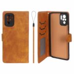 کیف موبایل مگنتی درجه یک داخل خز MNC Plus مدل Xiaomi Redmi Note 10 4G / Redmi Note 10S / Poco M5S - عسلی