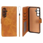 کیف موبایل مگنتی درجه یک داخل خز MNC Plus مدل Samsung Galaxy S24 FE - عسلی