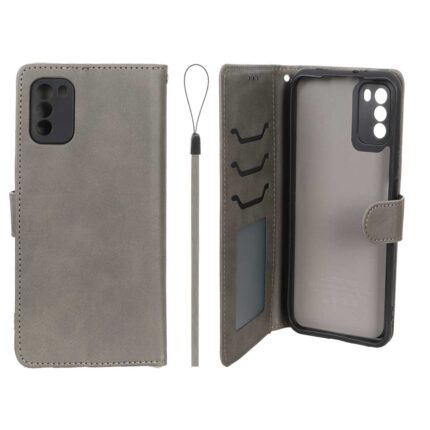 کیف موبایل مگنتی درجه یک داخل خز MNC Plus مدل Xiaomi Poco M3 - خاکستری