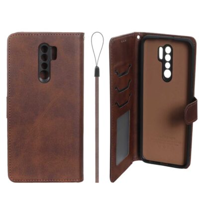 کیف موبایل مگنتی درجه یک داخل خز MNC Plus مدل Xiaomi Redmi 9 / Redmi 9 Prime / Poco M2 - قهوه ای