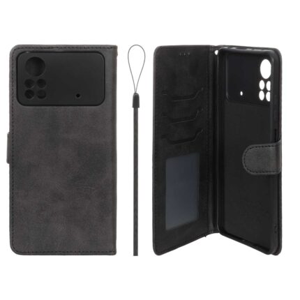 کیف موبایل مگنتی درجه یک داخل خز MNC Plus مدل Xiaomi Poco X4 Pro - مشکی