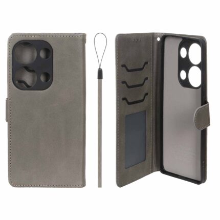 کیف موبایل مگنتی درجه یک داخل خز MNC Plus مدل Xiaomi Redmi Note 14S / Note 13 Pro 4G / Poco M6 Pro 4G - خاکستری