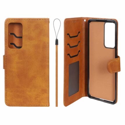 کیف موبایل مگنتی درجه یک داخل خز MNC Plus مدل Xiaomi Mi 12 / Mi 12X - عسلی