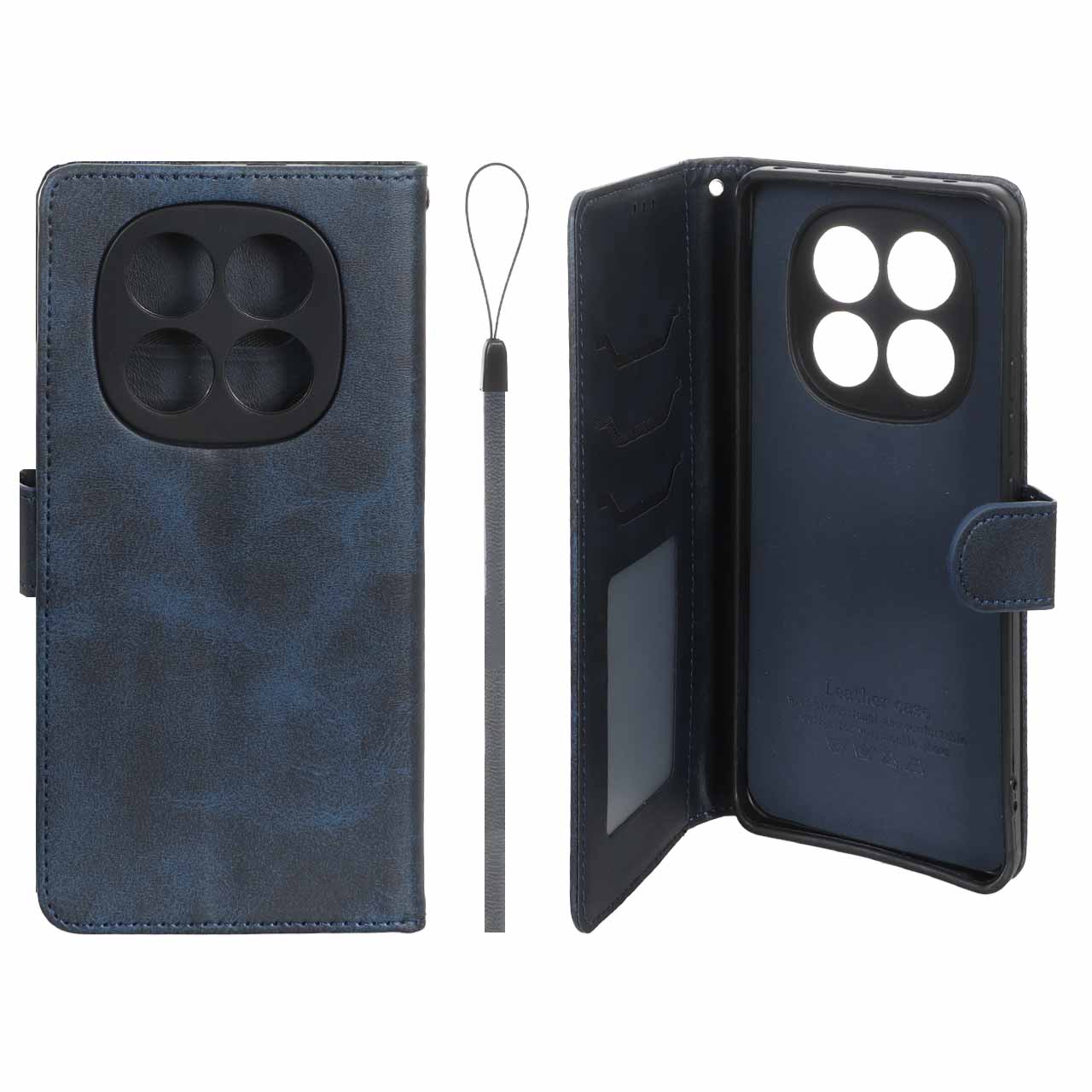 1585134 کیف موبایل مگنتی درجه یک داخل خز MNC Plus مدل Xiaomi Redmi Note 14 Pro 5G / Redmi Note 14 Pro Plus 5G / Poco X7 5G - سرمه ای - تصویر 1