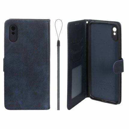 کیف موبایل مگنتی درجه یک داخل خز MNC Plus مدل Xiaomi Redmi 9A / Redmi 9A Sport / Redmi 9AT - سرمه ای